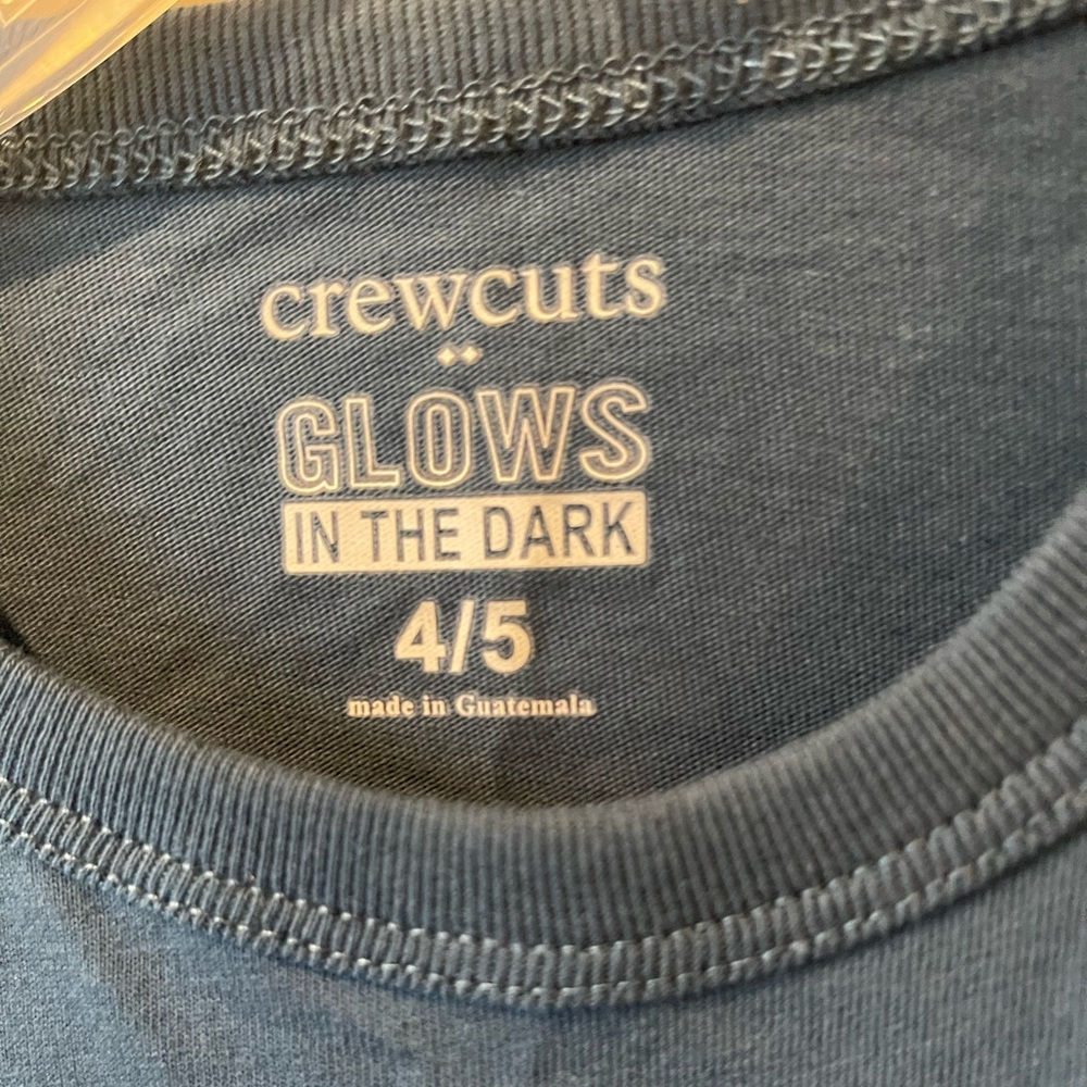 Crew cuts Long Sleeve Glow in the Dark shirt - NWT - Size 4/5 - Picture 3 of 5